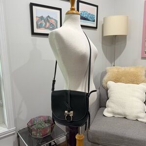 Zara Black Crossbody Bag with Gold Hardware